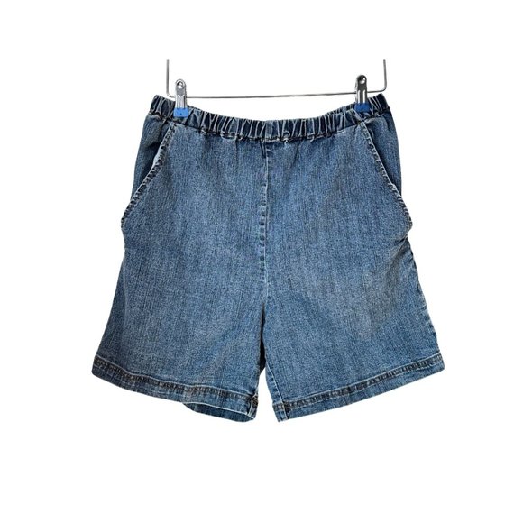 SOLD vintage one hanes place momcore denim shorts ramie cotton blend size large - Picture 2 of 11